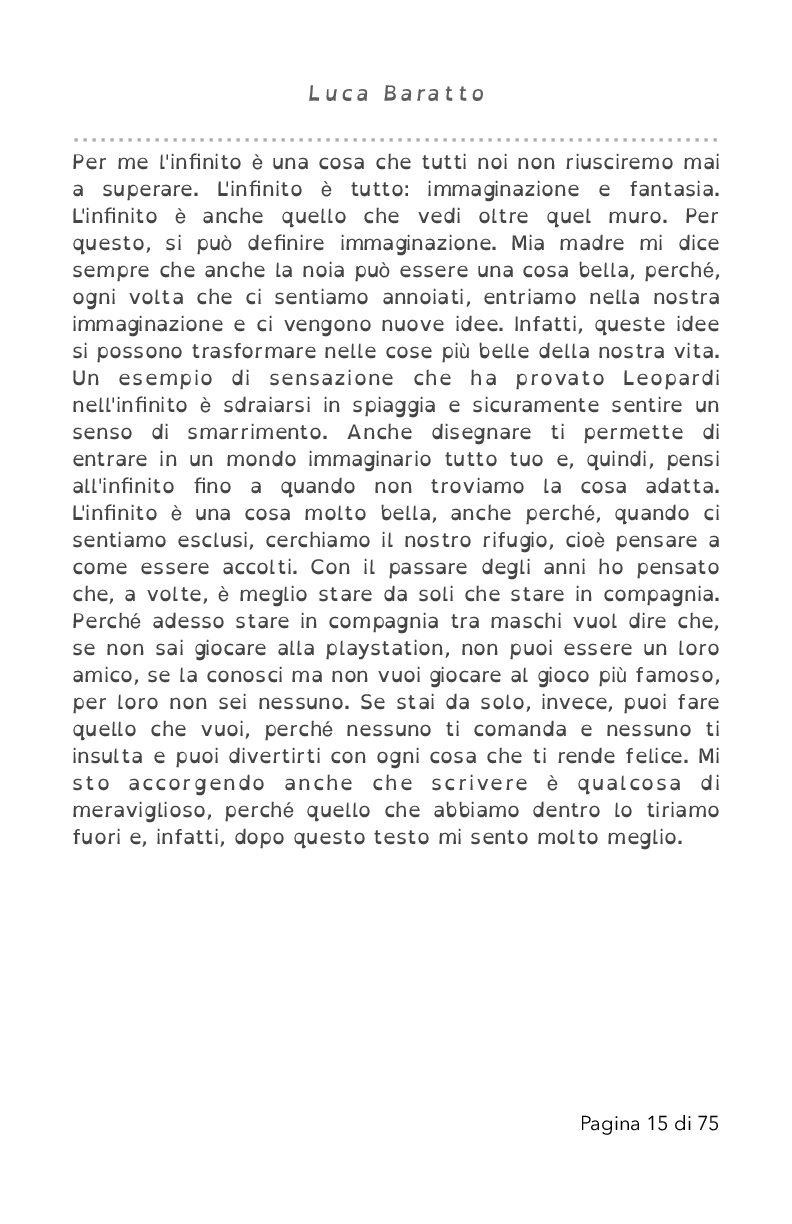 Pagina 15 di Per me l'infinito è...