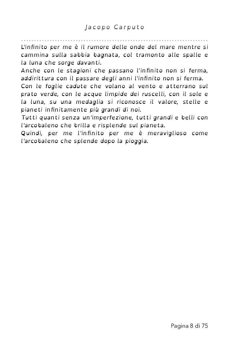 Pagina 8 di Per me l'infinito è...